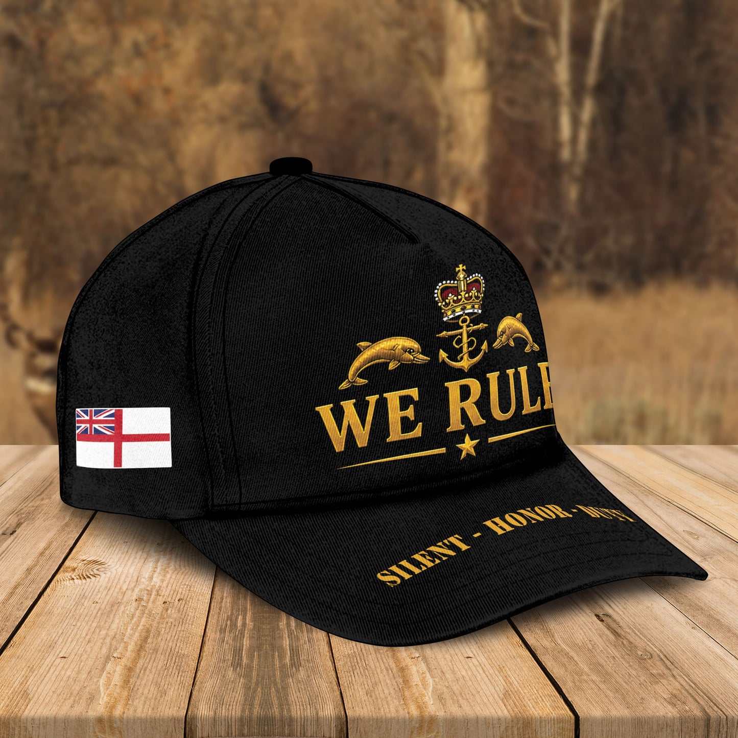 Custom Name Royal Navy Submarine - Silent Service Military Veteran Hat
