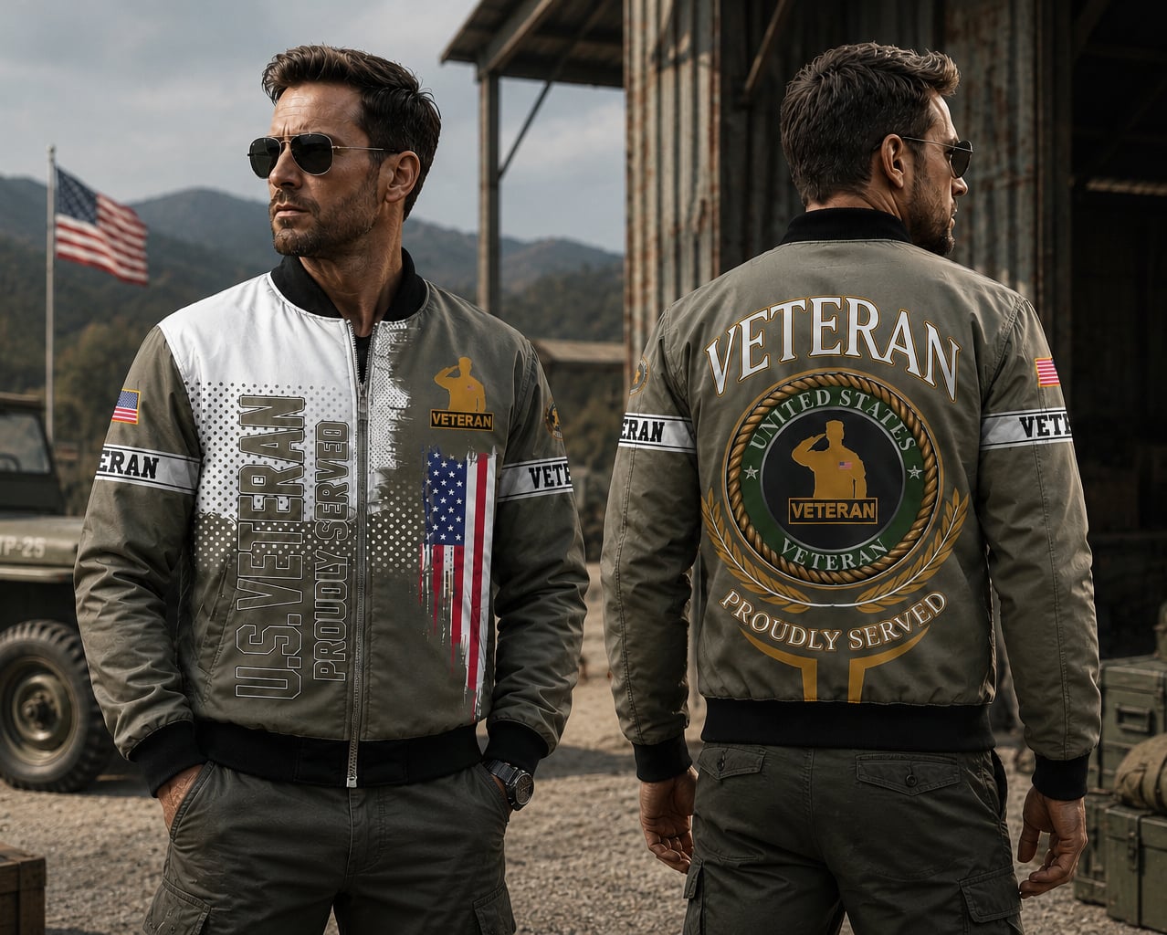 US Military Veteran Bomber Jacket