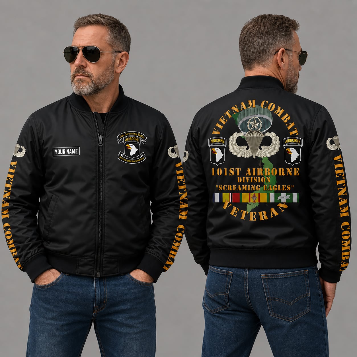 Custom Name US Army Vietnam Combat Veteran 101st Airborne Division / Combo
