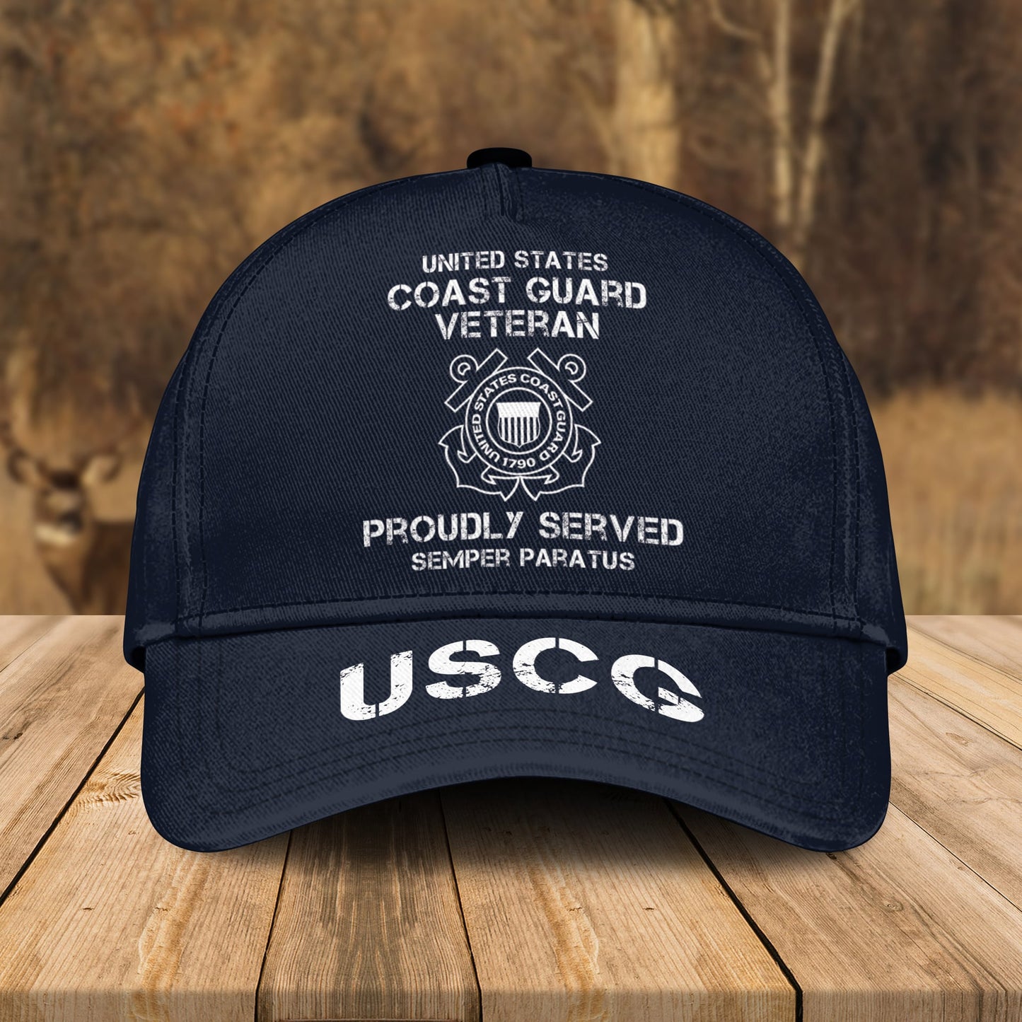 Custom Name  & Rank US Coast Guard (USCG) Veteran Proudly Served / Combo
