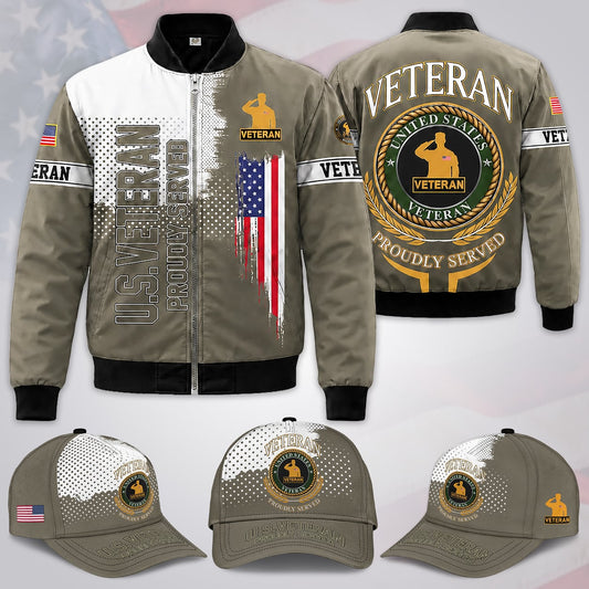 US Military Veteran Bomber Jacket / Combo