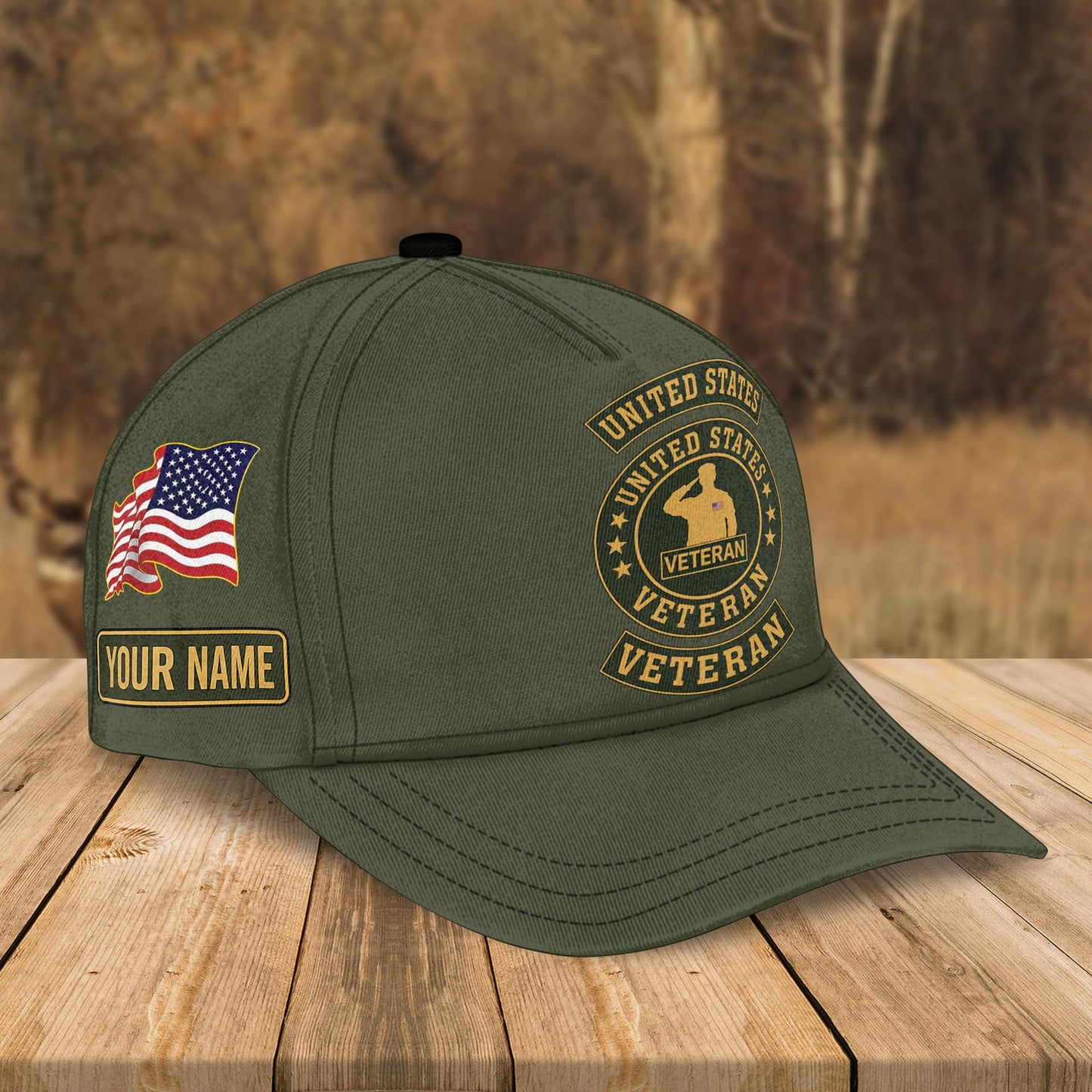 Custom Name US Military Veteran Bomber Jacket / Combo