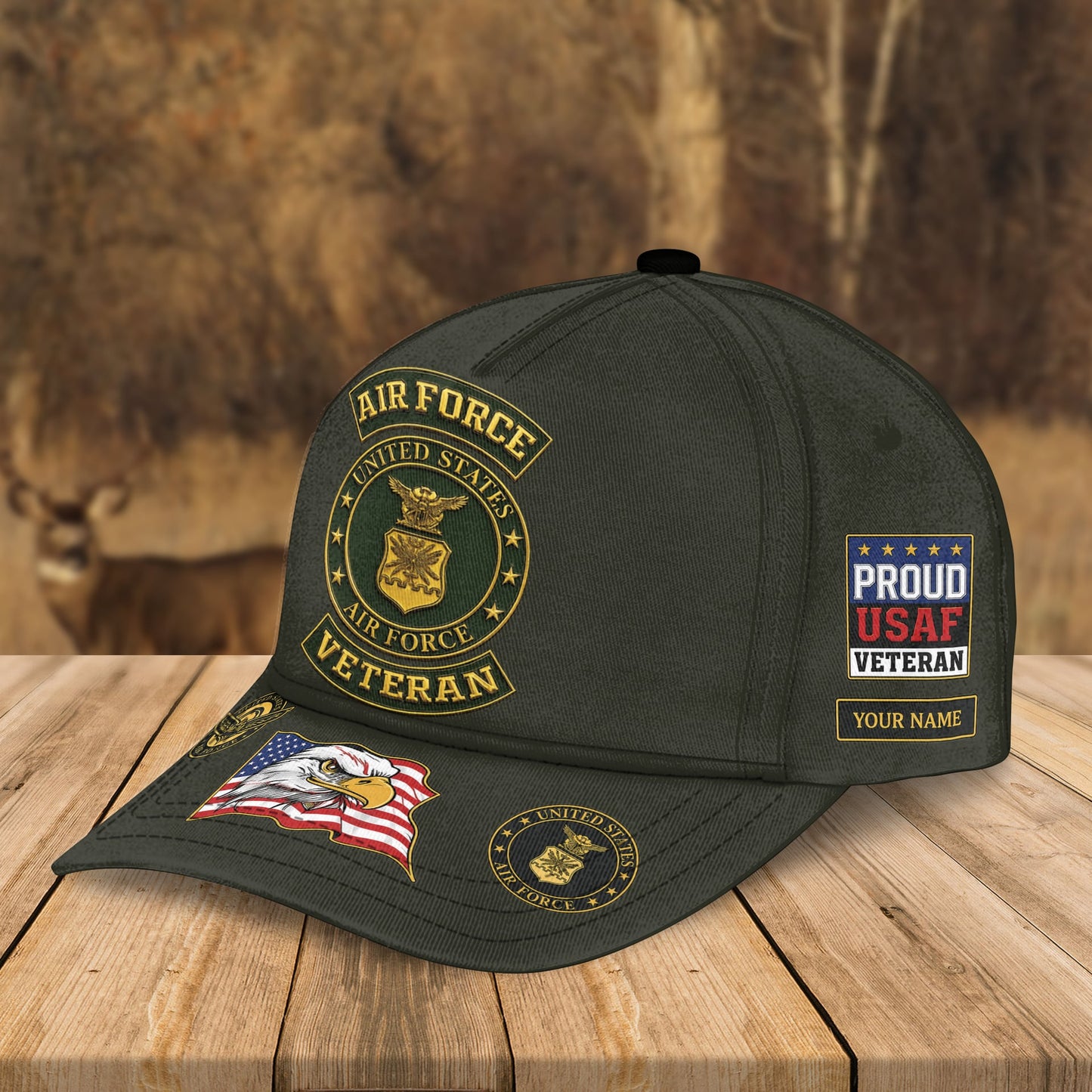 Custom Name US Air Force Veteran Bomber Jacket / Combo