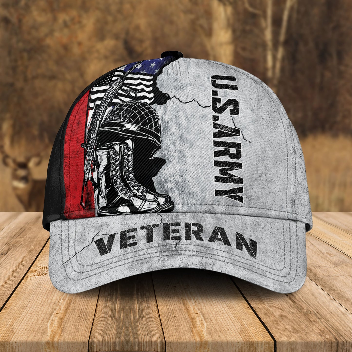 Custom Name Veteran & US Army Black / Combo