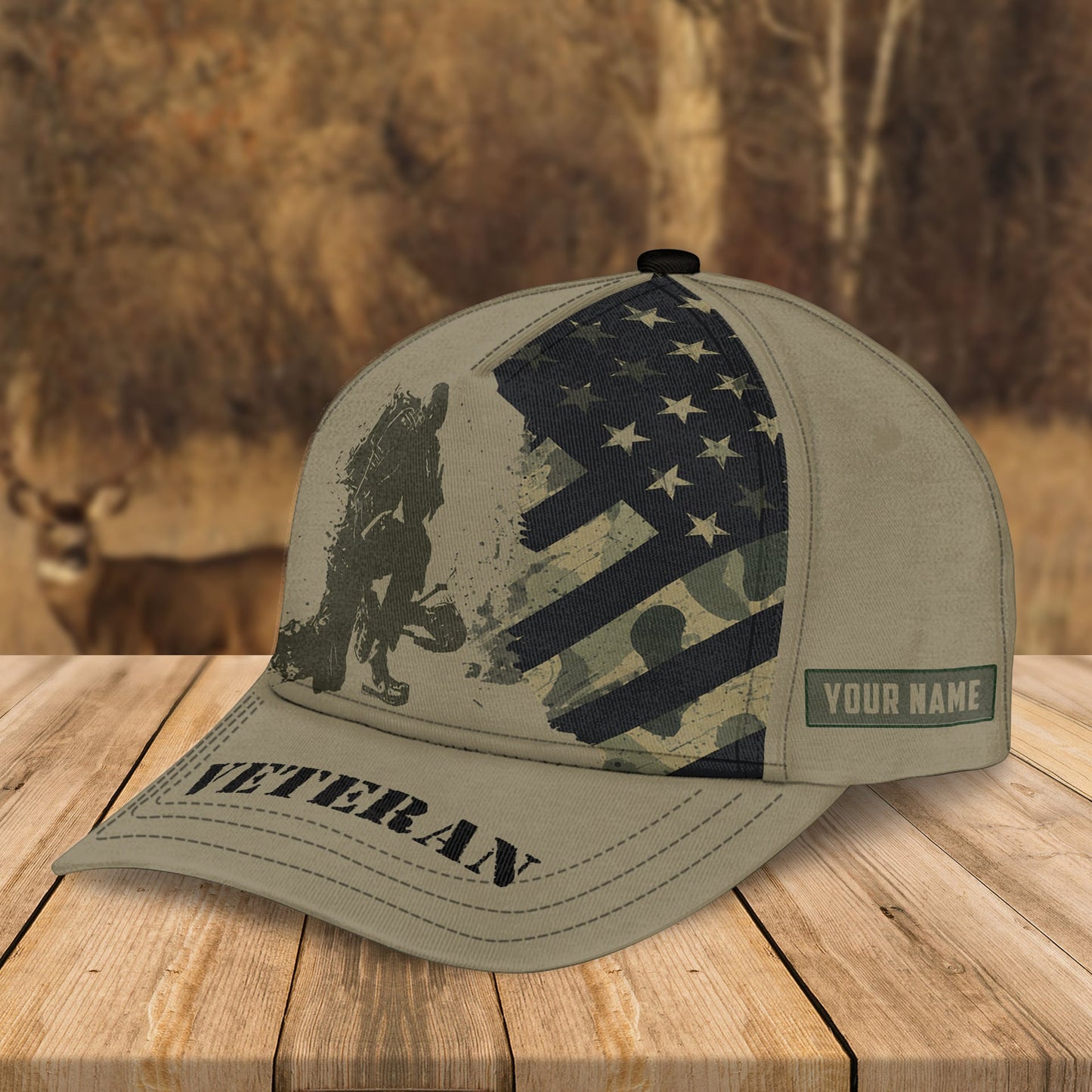 Custom Name Bomber & Cap Veteran US Proud / Combo