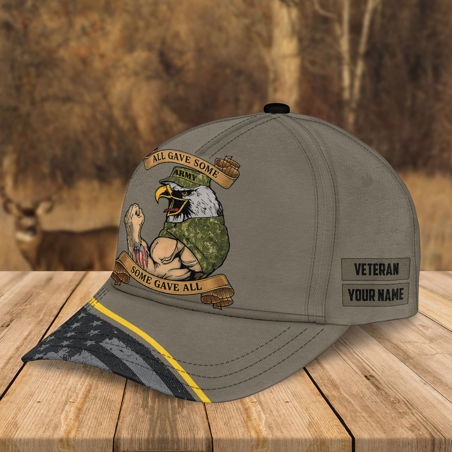 Custom Name All Gave Some US Army Veteran Military Bomber Jacket / Combo
