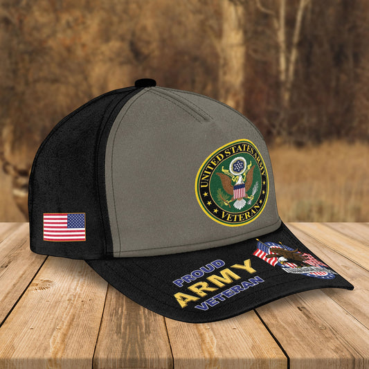 Custom Name US Army Veteran Military Cap