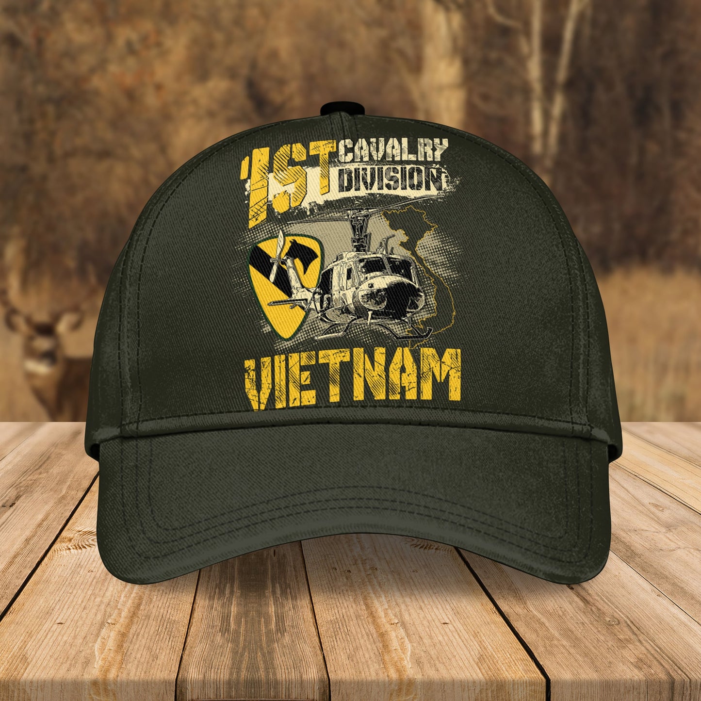 Custom Name US Army 1st Cavalry Division Vietnam Veteran Bomber Jacket / Combo