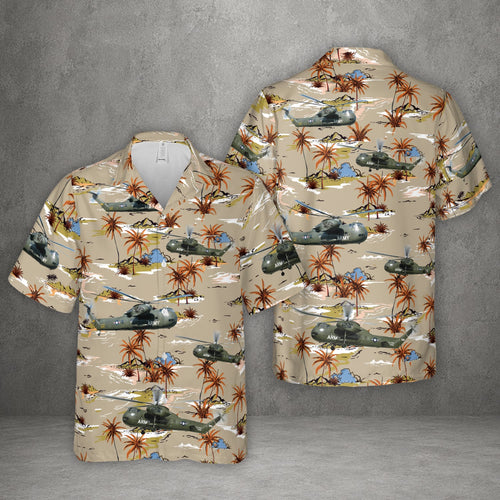 US Army Sikorsky CH-37 Mojave Helicopter Hawaiian Shirt