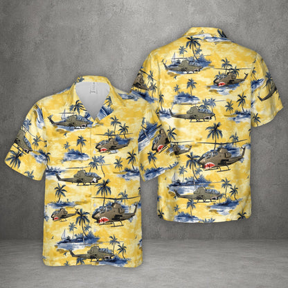 US Army AH-1 Cobra Helicopter Hawaiian Shirt