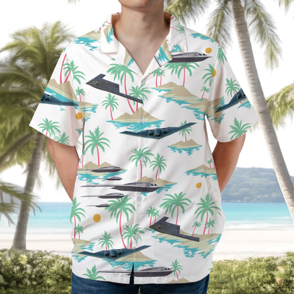 US Air Force B-21 Raider/B-2 Spirit Aircraft Hawaiian Shirt