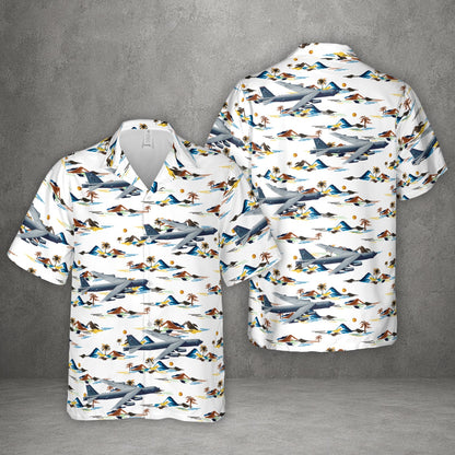 US Air Force B-52H Stratofortress Aircraft Hawaiian Shirt