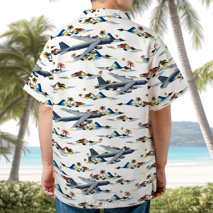 US Air Force B-52H Stratofortress Aircraft Hawaiian Shirt