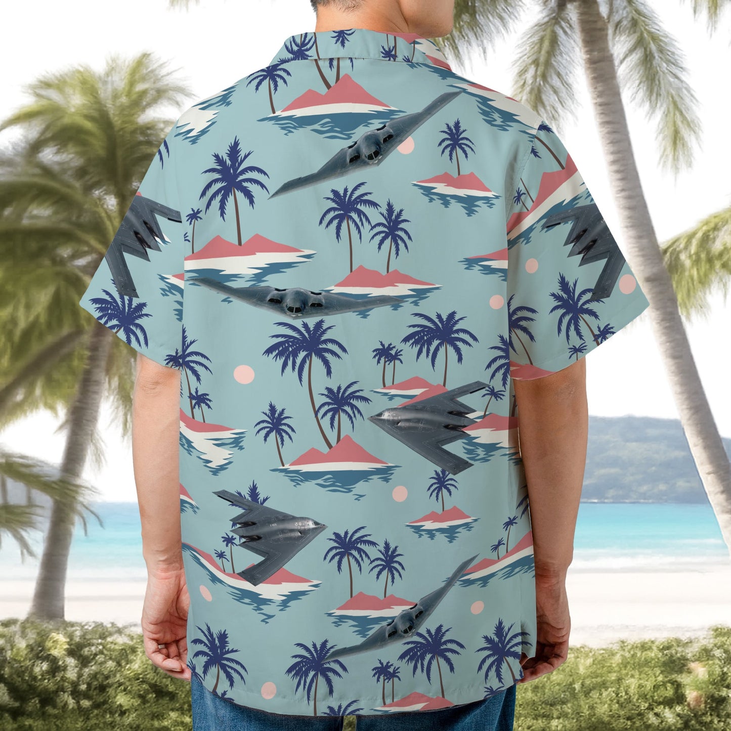 US Air Force B-2 Spirit Aircraft Hawaiian Shirt