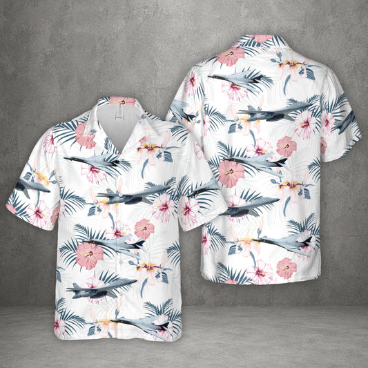 US Air Force B-1B Lancer Aircraft Hawaiian Shirt