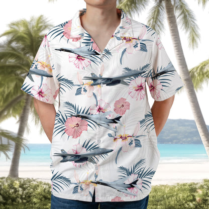 US Air Force B-1B Lancer Aircraft Hawaiian Shirt