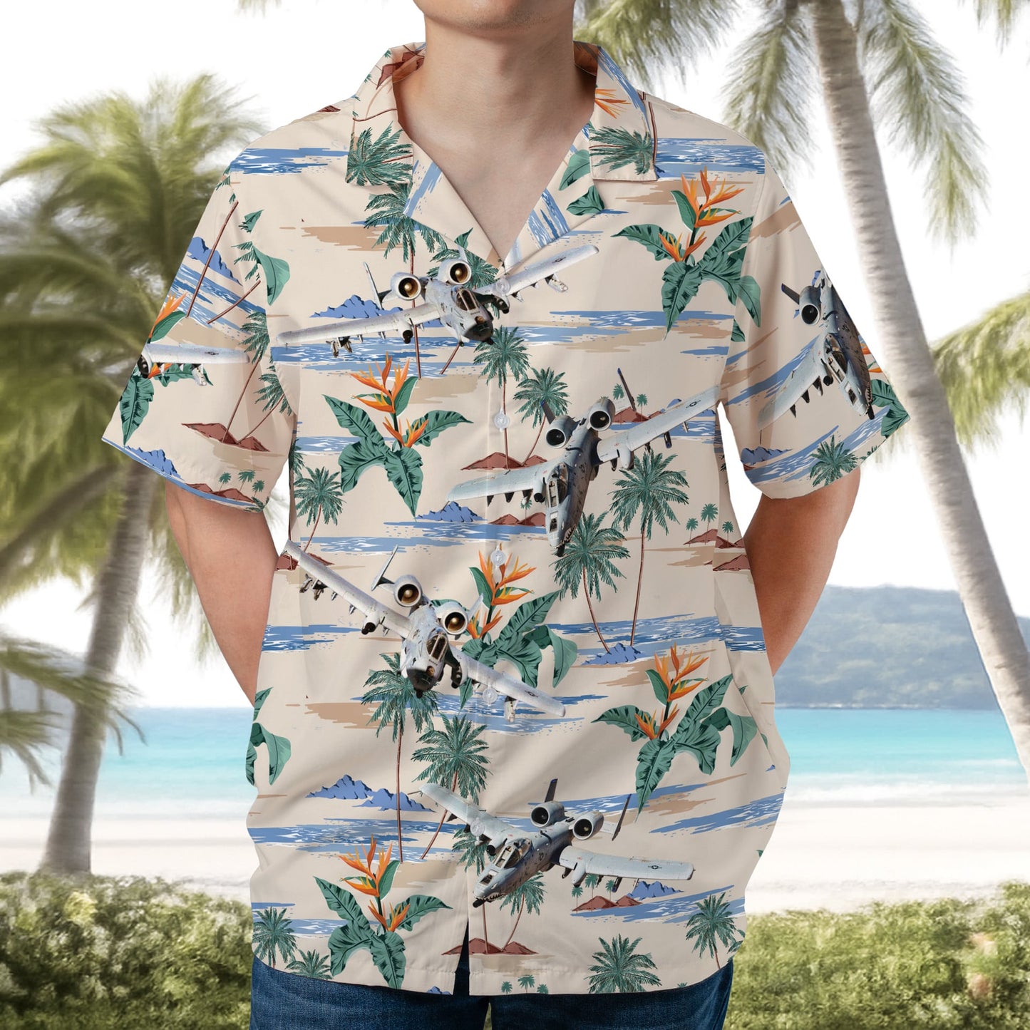 US Air Force A-10 Thunderbolt II Aircraft Hawaiian Shirt