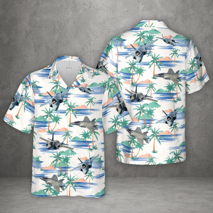 US Air Force F-35 Lightning II Aircraft Hawaiian Shirt