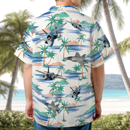 US Air Force F-35 Lightning II Aircraft Hawaiian Shirt