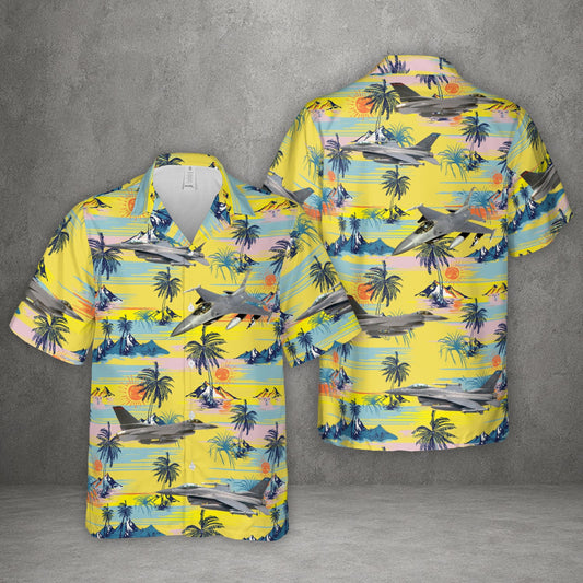 US Air Force F-16 Fighting Falcon Aircraft Hawaiian Shirt