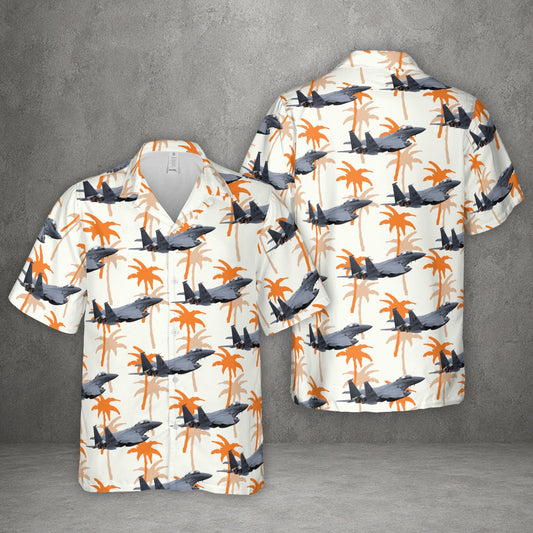 US Air Force F-15 Eagle Aircraft Hawaiian Shirt