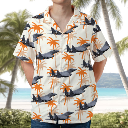US Air Force F-15 Eagle Aircraft Hawaiian Shirt