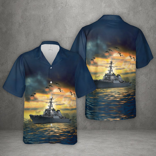 US Navy USS Gonzalez (DDG 66) Hawaiian Shirt
