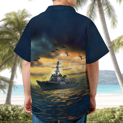 US Navy USS Gonzalez (DDG 66) Hawaiian Shirt