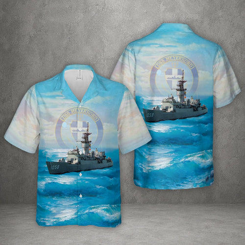 US Navy USS Meyerkord (FF-1058) Hawaiian Shirt