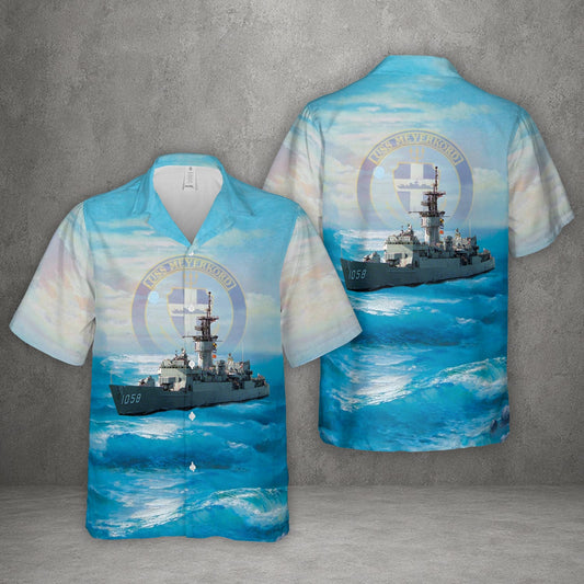 US Navy USS Meyerkord (FF-1058) Hawaiian Shirt