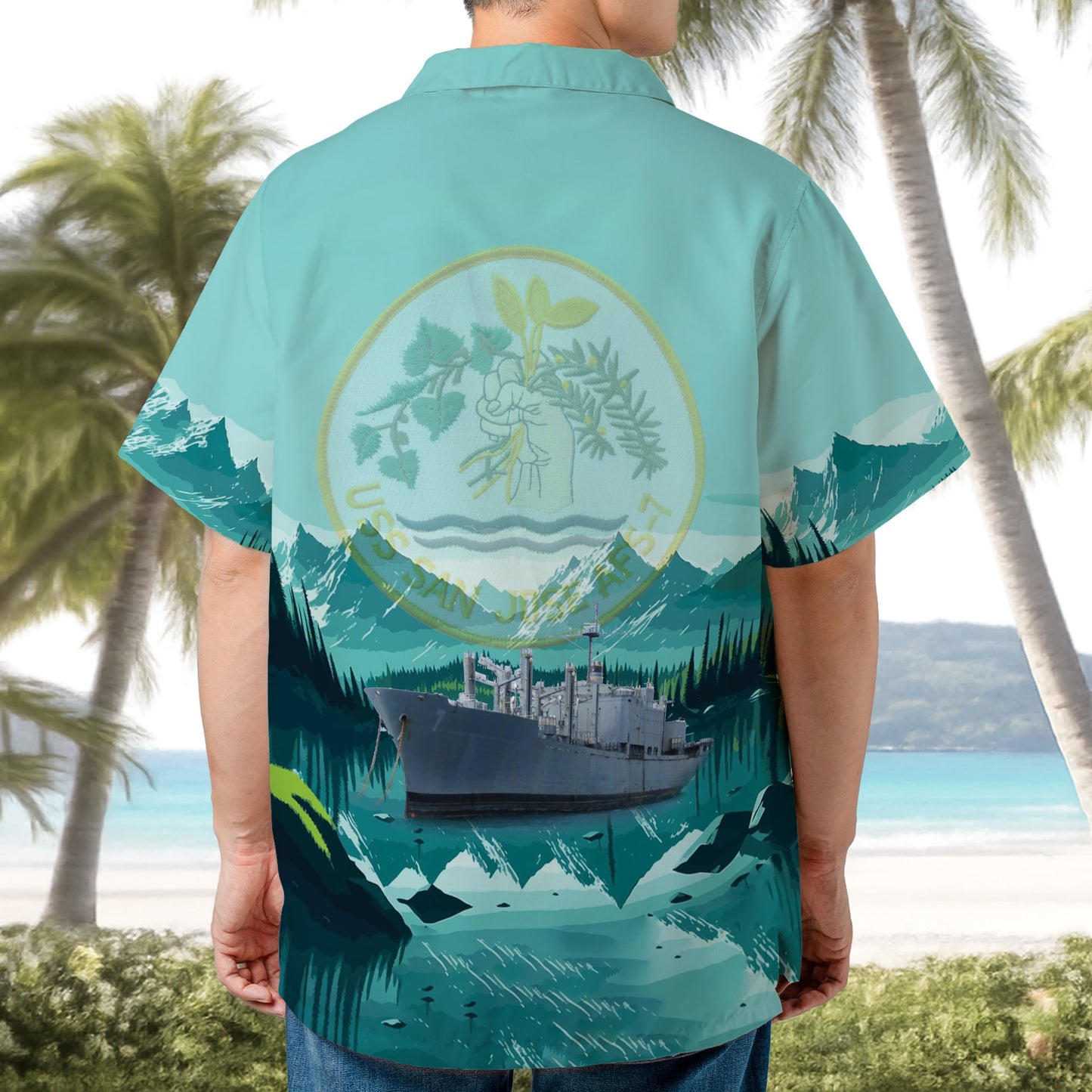 US Navy USS San Jose (AFS-7) Hawaiian Shirt