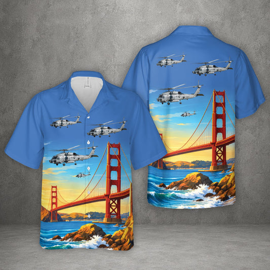US Navy MH-60 Seahawk Hawaiian Shirt