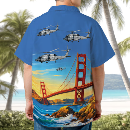 US Navy MH-60 Seahawk Hawaiian Shirt