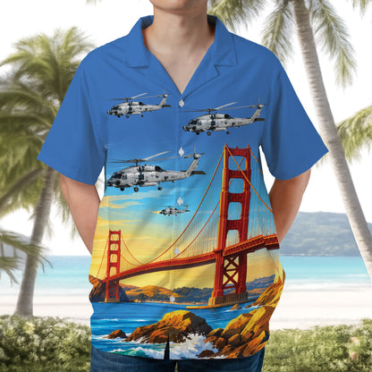 US Navy MH-60 Seahawk Hawaiian Shirt