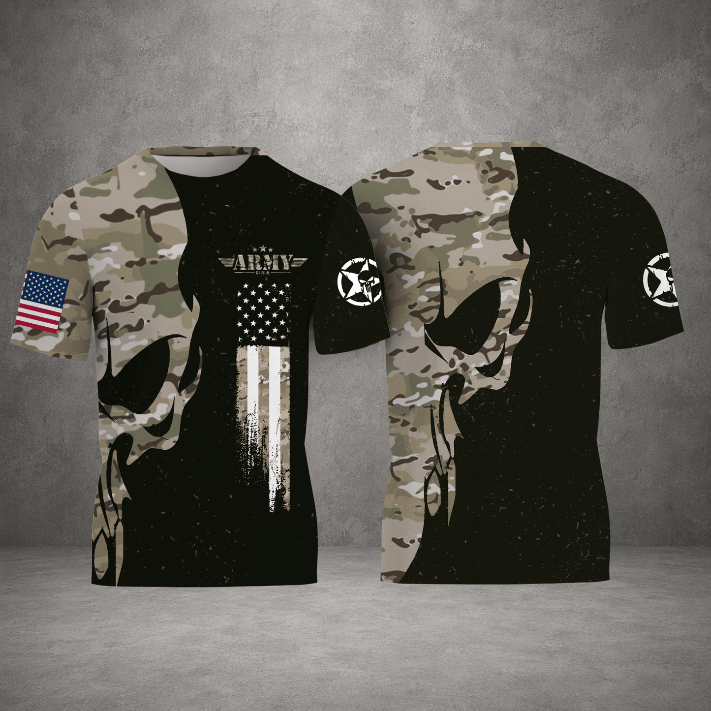 Veteran War U.S Army Proud American Flag Vet 3D T-shirt