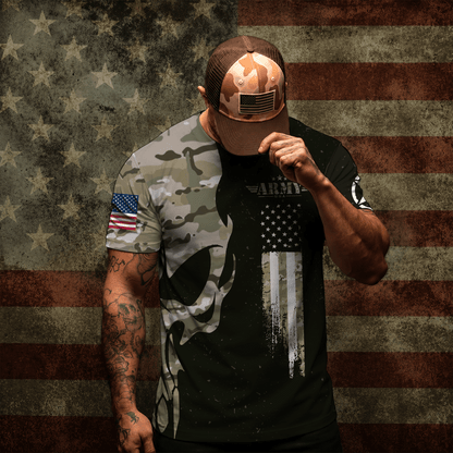 Veteran War U.S Army Proud American Flag Vet 3D T-shirt