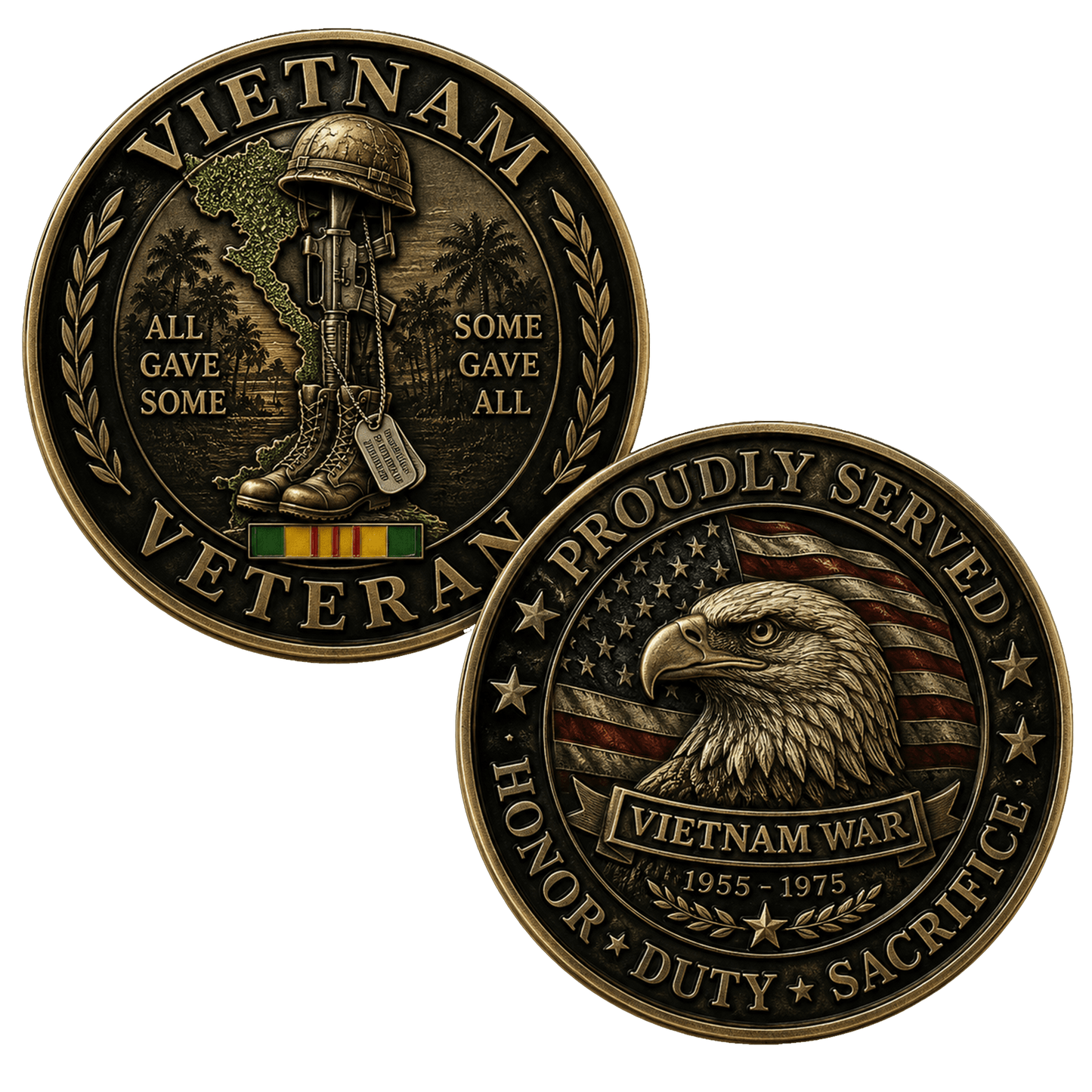 US Veteran Challenge Coin Patriotic Military Commemorative Alloy Coin Gift