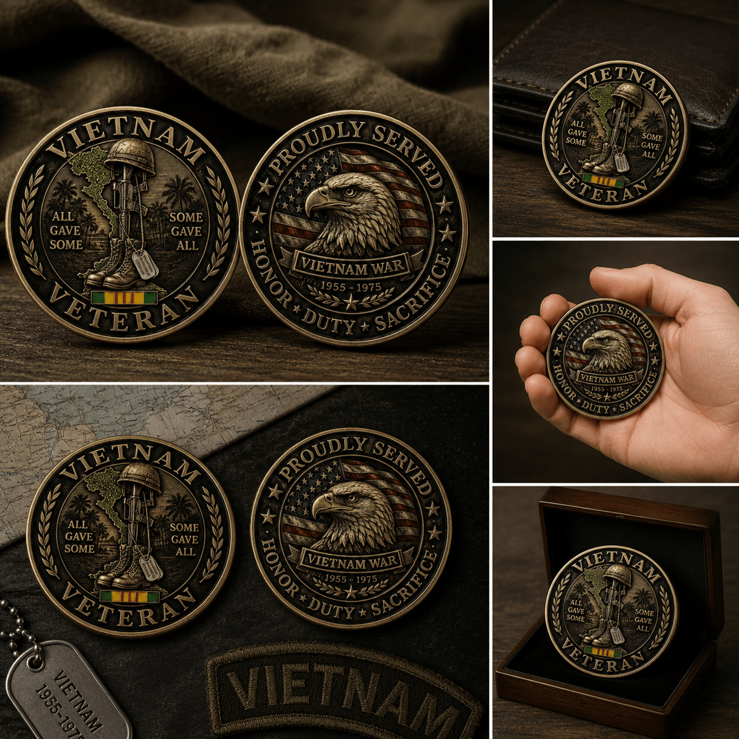 US Veteran Challenge Coin Patriotic Military Commemorative Alloy Coin Gift