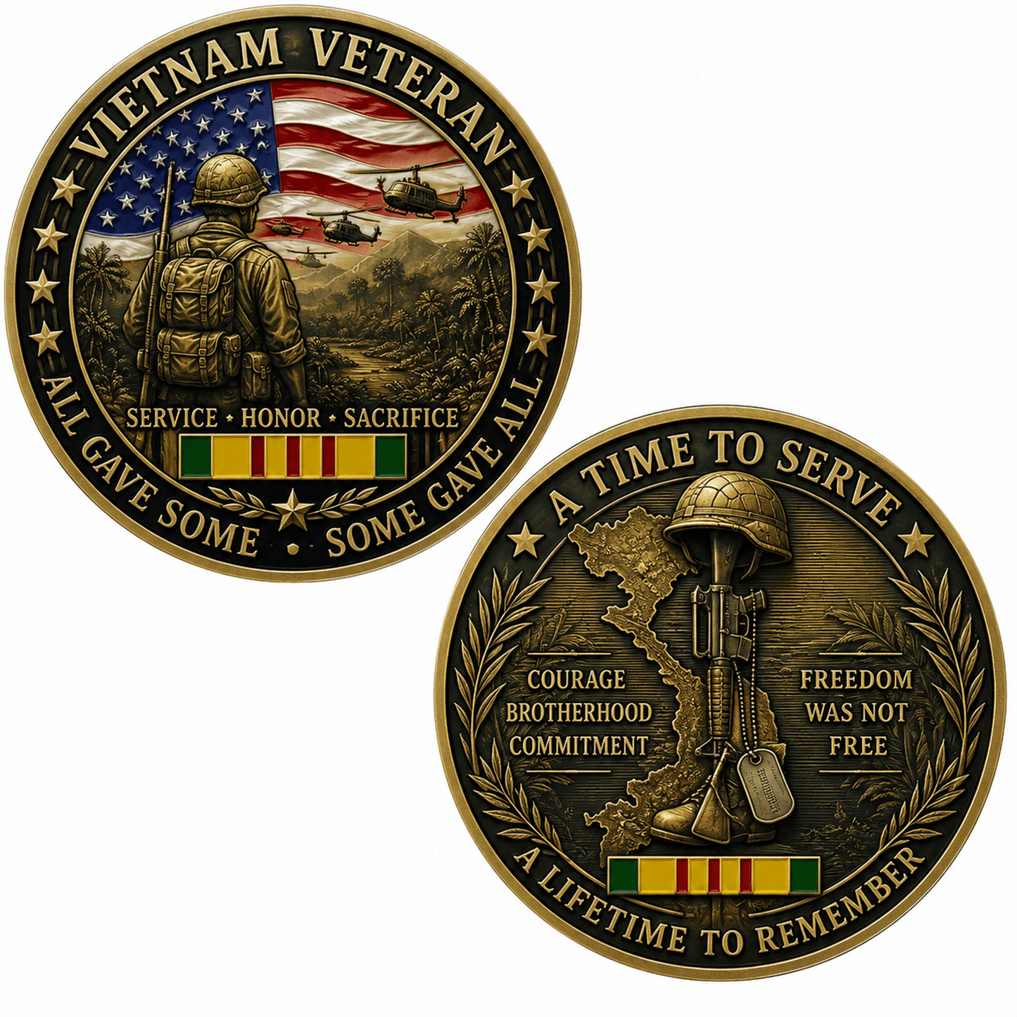 Vietnam Veteran Honor Coin Vietnam War Commemorative Challenge Coin Military Keepsake Gift