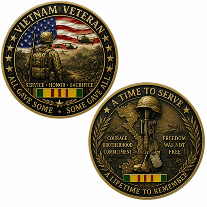 Vietnam Veteran Honor Coin Vietnam War Commemorative Challenge Coin Military Keepsake Gift