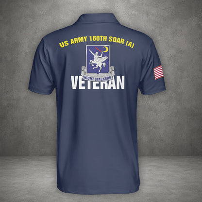Custom Name, Rank & Unit US Army 160th SOAR Special Operations Aviation Regiment Night Stalkers Polo Shirt