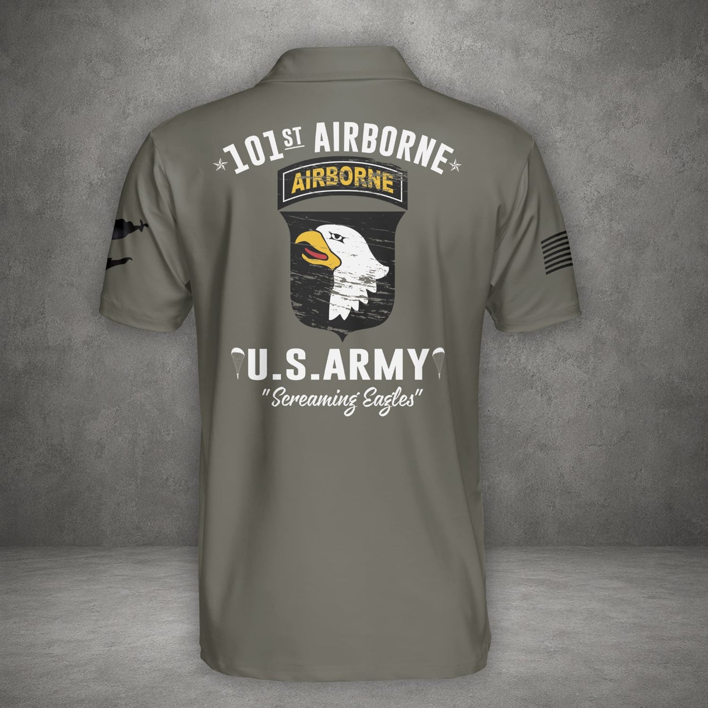Custom Name, Rank & Unit US Army 101st Airborne Division  Polo Shirt