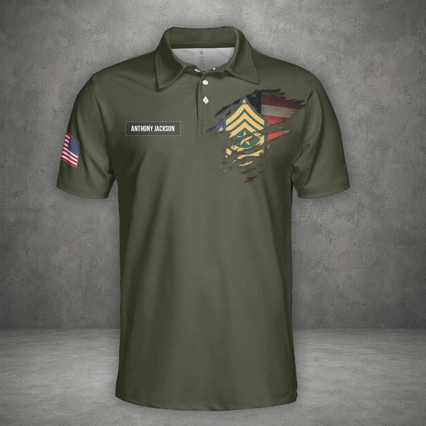 Custom Name, Rank & Unit US Army 82nd Airborne Division Veteran Paratrooper Polo Shirt