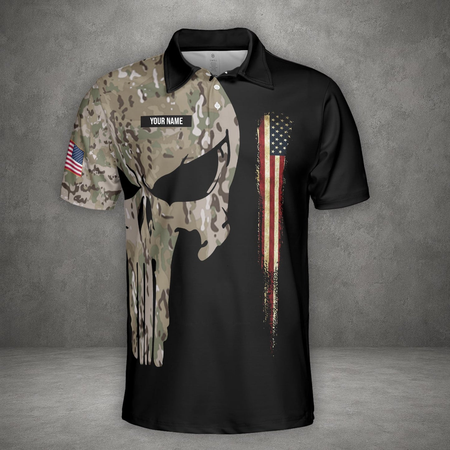 Custom Name US Military Units Vietnam Veteran Polo Shirt