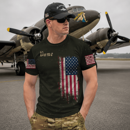 Custom Name Veteran 3D Graphic Unisex T-Shirt