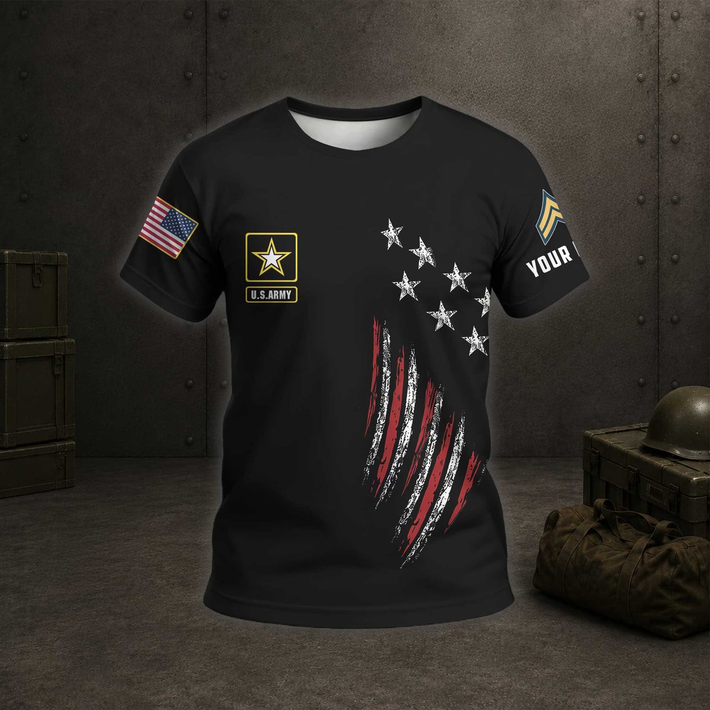 Custom Name What Is A Veteran US. Army American Honor Vet 3D T-Shirt