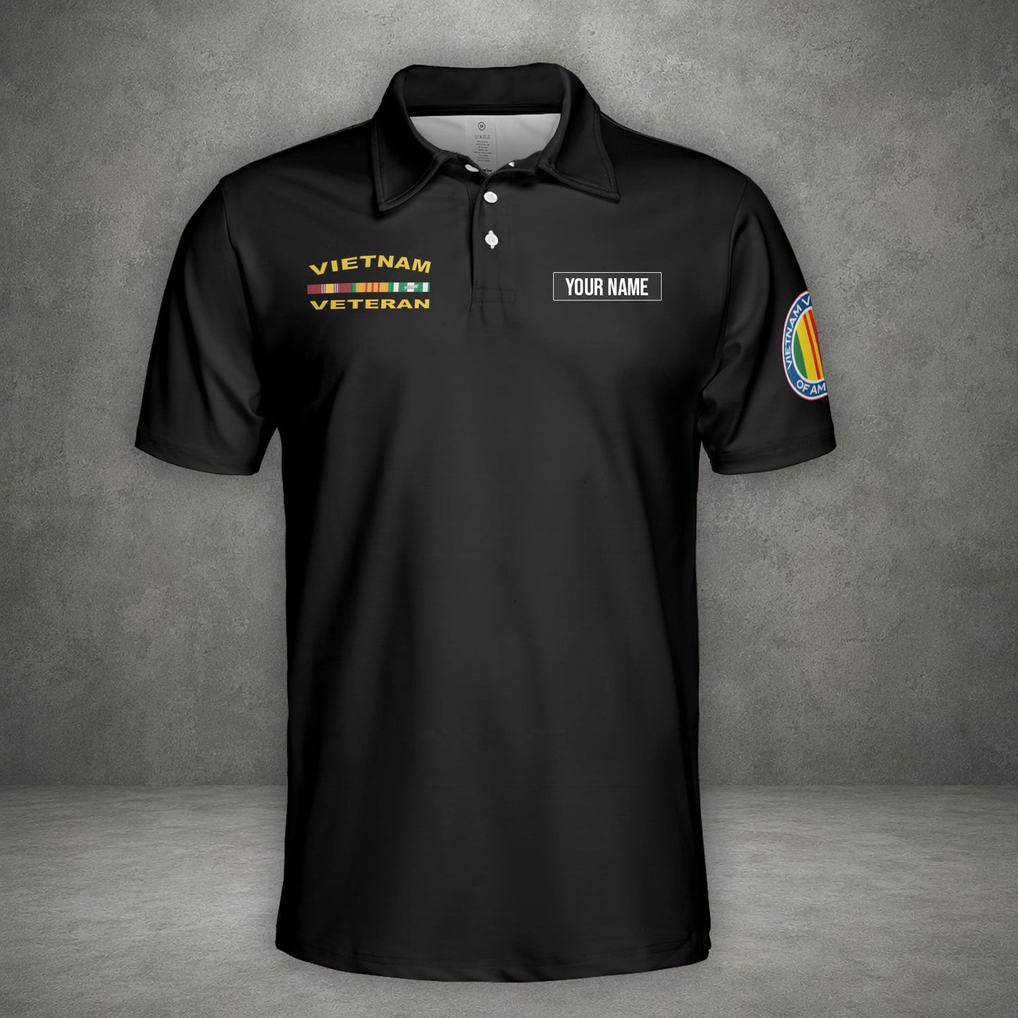 Custom Name US Military I Was There Sometime I Still Am Vietnam Veteran Polo Shirt