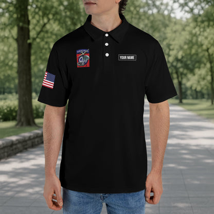 Custom Name US Army 82nd Airborne Division Veteran Polo Shirt