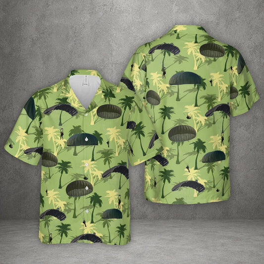 Army US Paratroopers With The 82nd Airborne Division Parachute Hawaiian Shirt