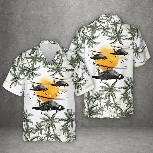 US Army UH60 Blackhawk MEDEVAC Helicopter Hawaiian Shirt